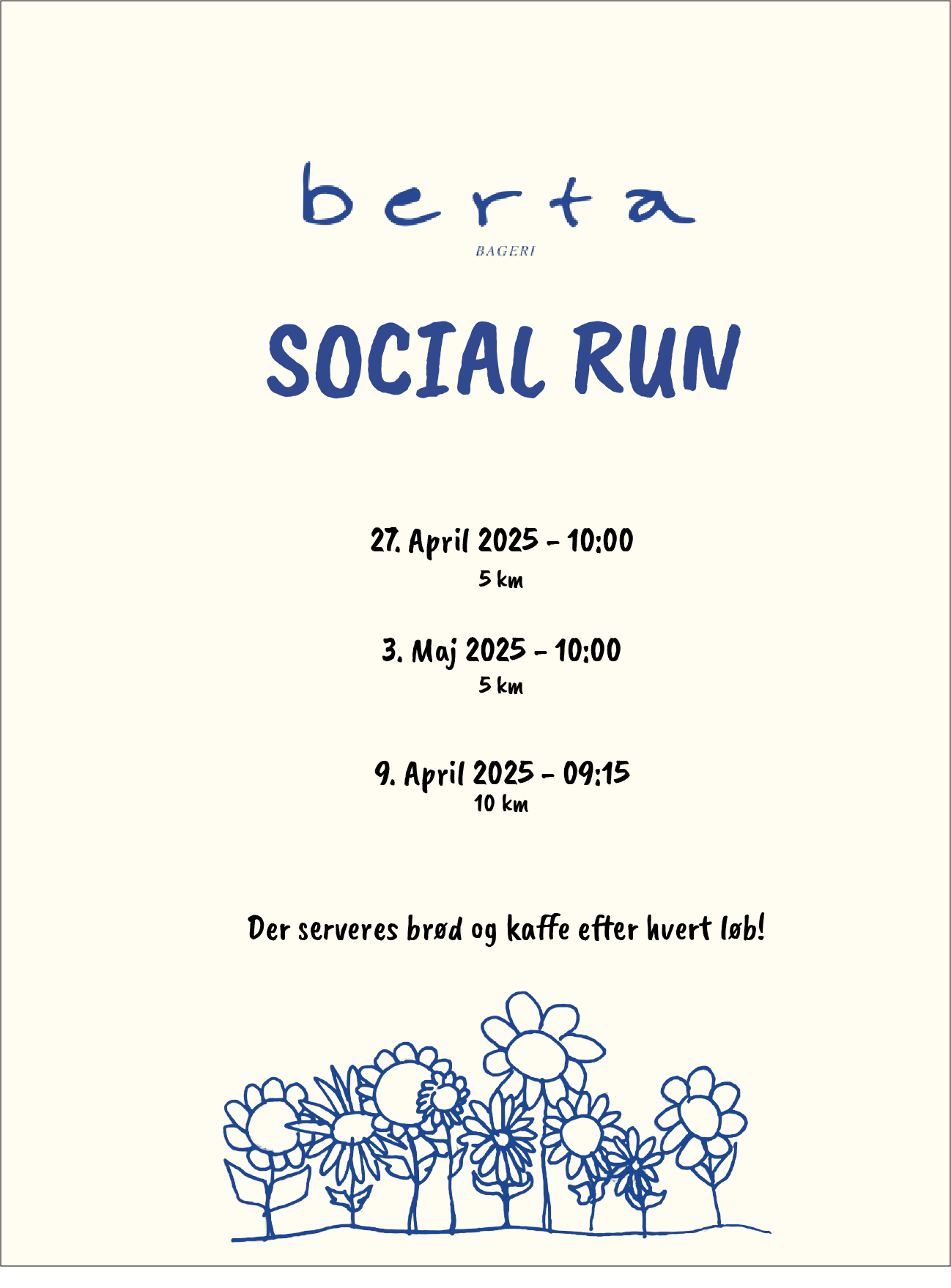 Berta Social Run plakat
